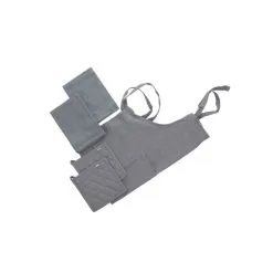 Rengøring 5 Dele Tekstilsæt I Lys Grå