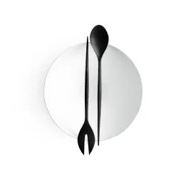 Salatbestik (Salat Sæt) -Køkkenudstyr Krenit salad set black on bowl 300dpi