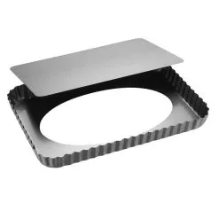 Tærteforme Patisse Silvertop – Rektangulær Tærteform M/løs Bund – 32 Cm.