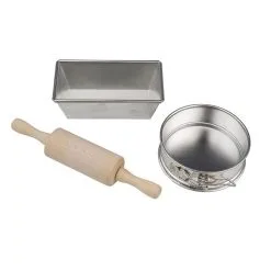 Brødforme &amp; Bradepander Børnebagesæt – 3 Dele